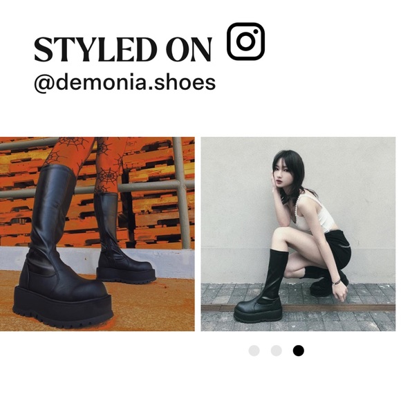 Demonia Slacker 200 Black Mid-Calf Boots - Picture 9 of 9